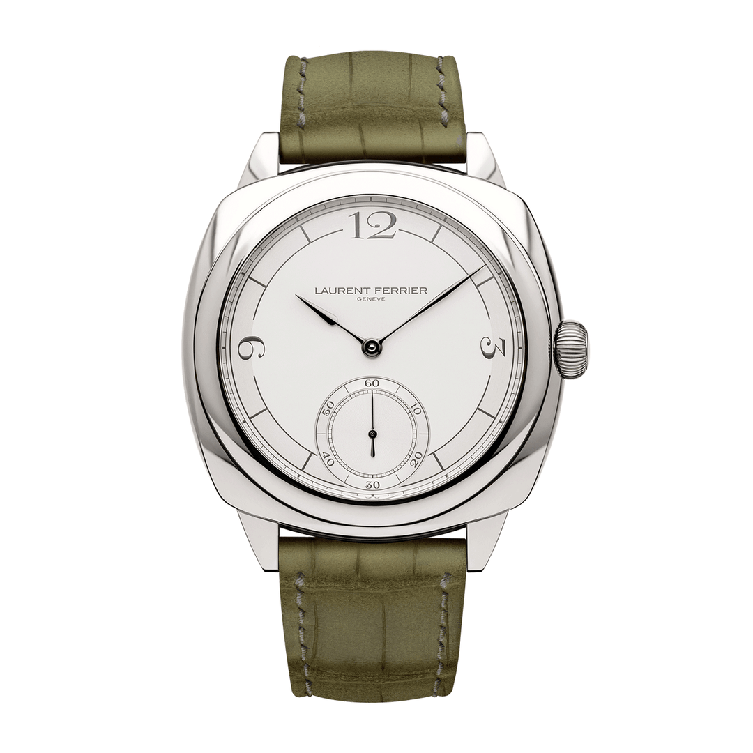 Laurent Ferrier Square Micro‑Rotor Retro Silvery White LCF013.AC.G3N