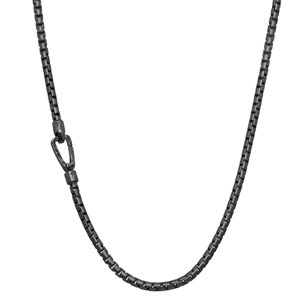 Hamilton Men's Collection Sterling Silver Carved Tubolar Necklace