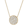 Luminous 18k Yellow Gold and Diamond 1.73 Total Weight Large Pendant