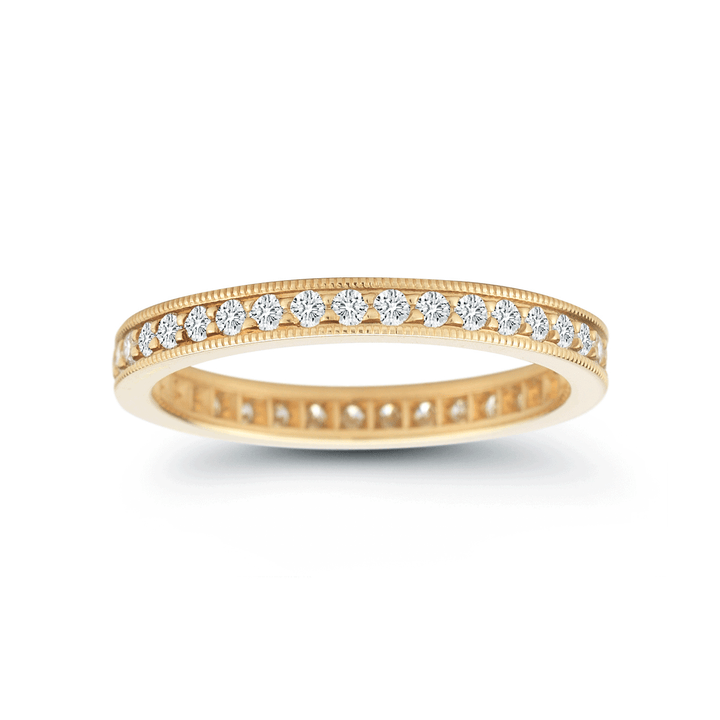 18k Yellow Gold and Diamond .56 Total Weight Eternity Band