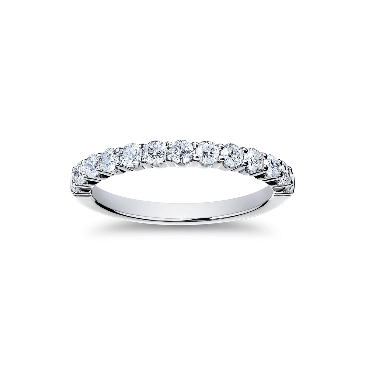 18k White Gold and .72 Total Weight Diamond Band