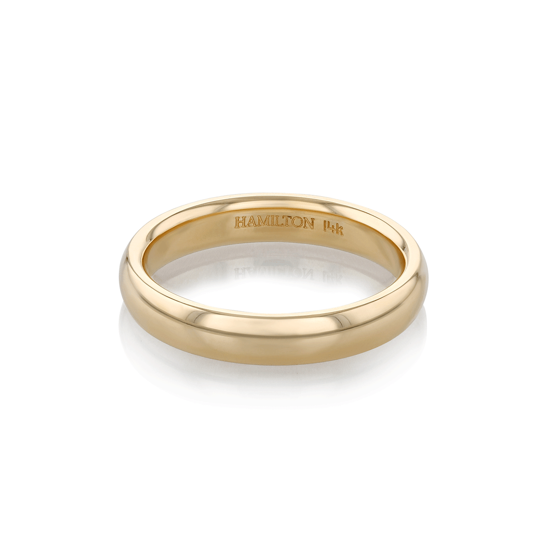 Hamilton Collection 14k Yellow Recycled Gold 4mm Comfort Fit Wedding Band