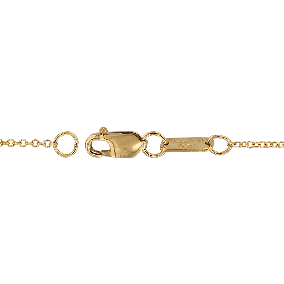 18k Yellow Gold and Heart Shape Diamond 1.07 Total Weight Solitaire Necklace