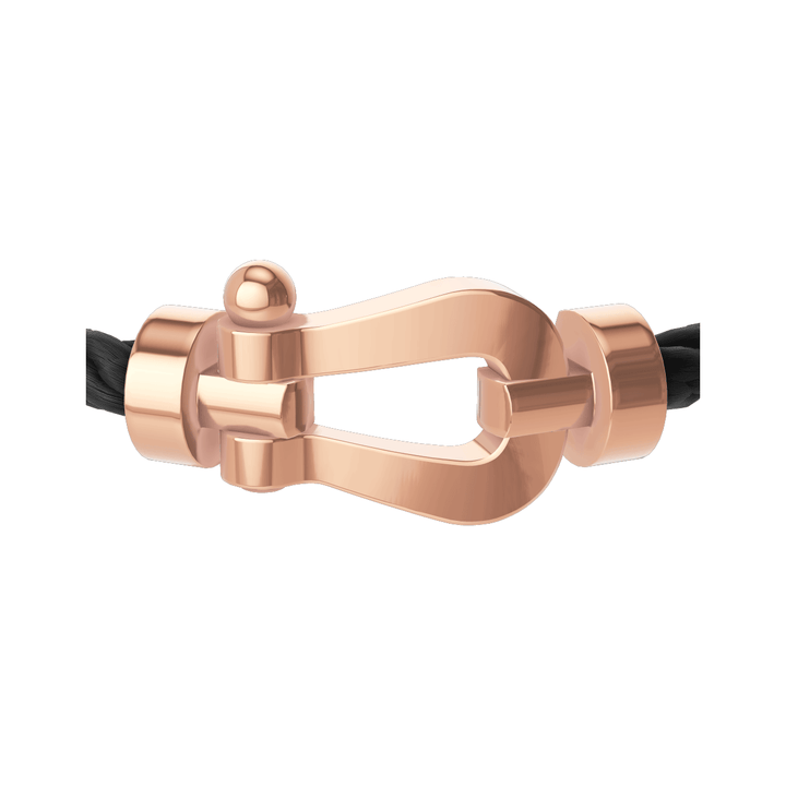 FRED Force 10 Black Cable with 18k Rose Gold Extra LG Buckle, Exclusively at Hamilton Jewelers
