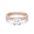 Hamilton Grace Collection 18k Rose Gold and 0.44 Total Weight Diamond Engagement Mounting Ring