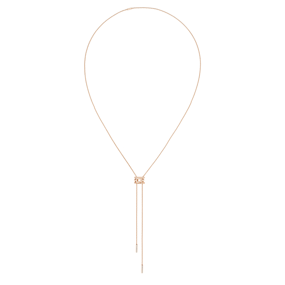 FRED Force 10 RIse 18k Rose Gold and Diamond Slide Necklace