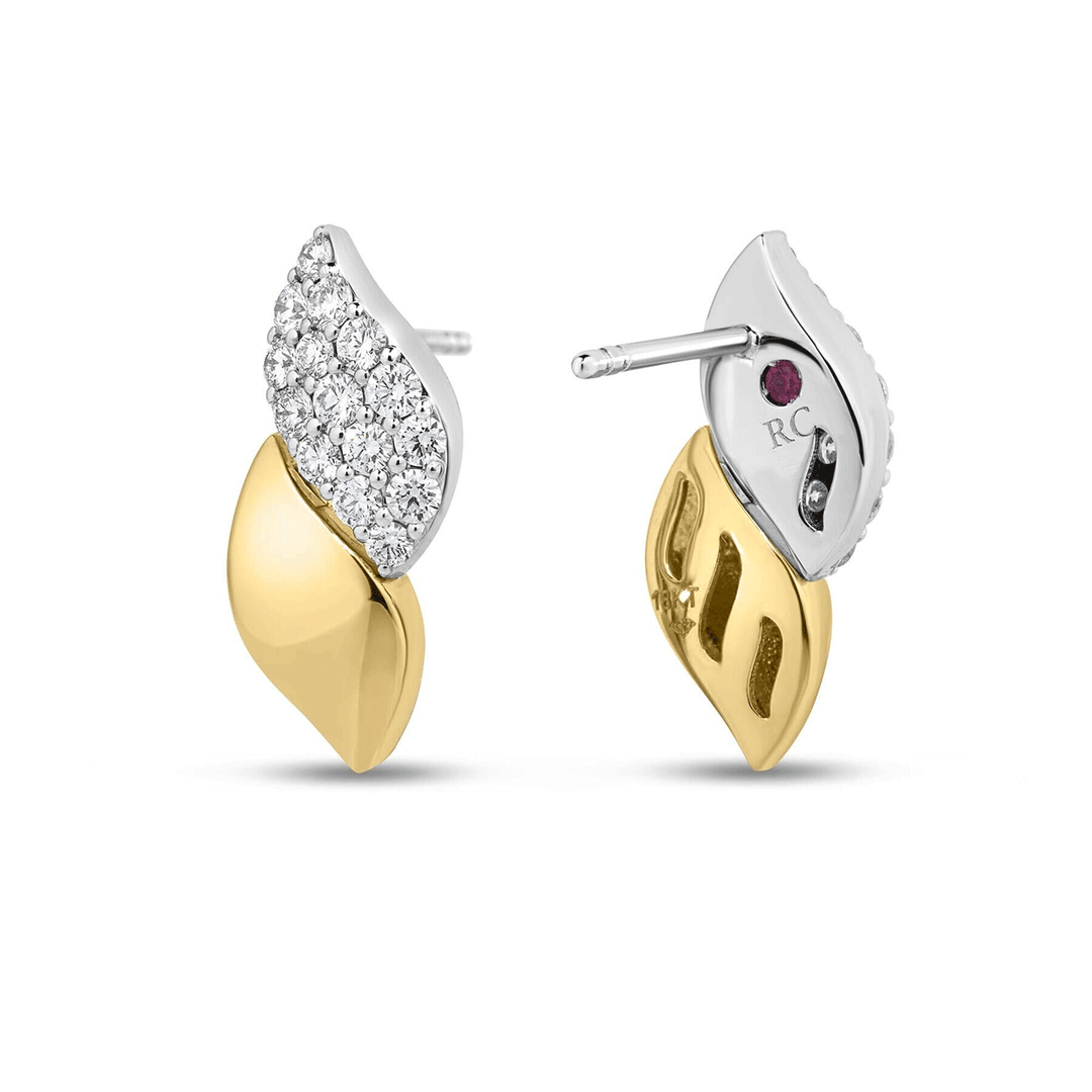 Roberto Coin San Marco 18k Yellow Gold and Diamond Earrings