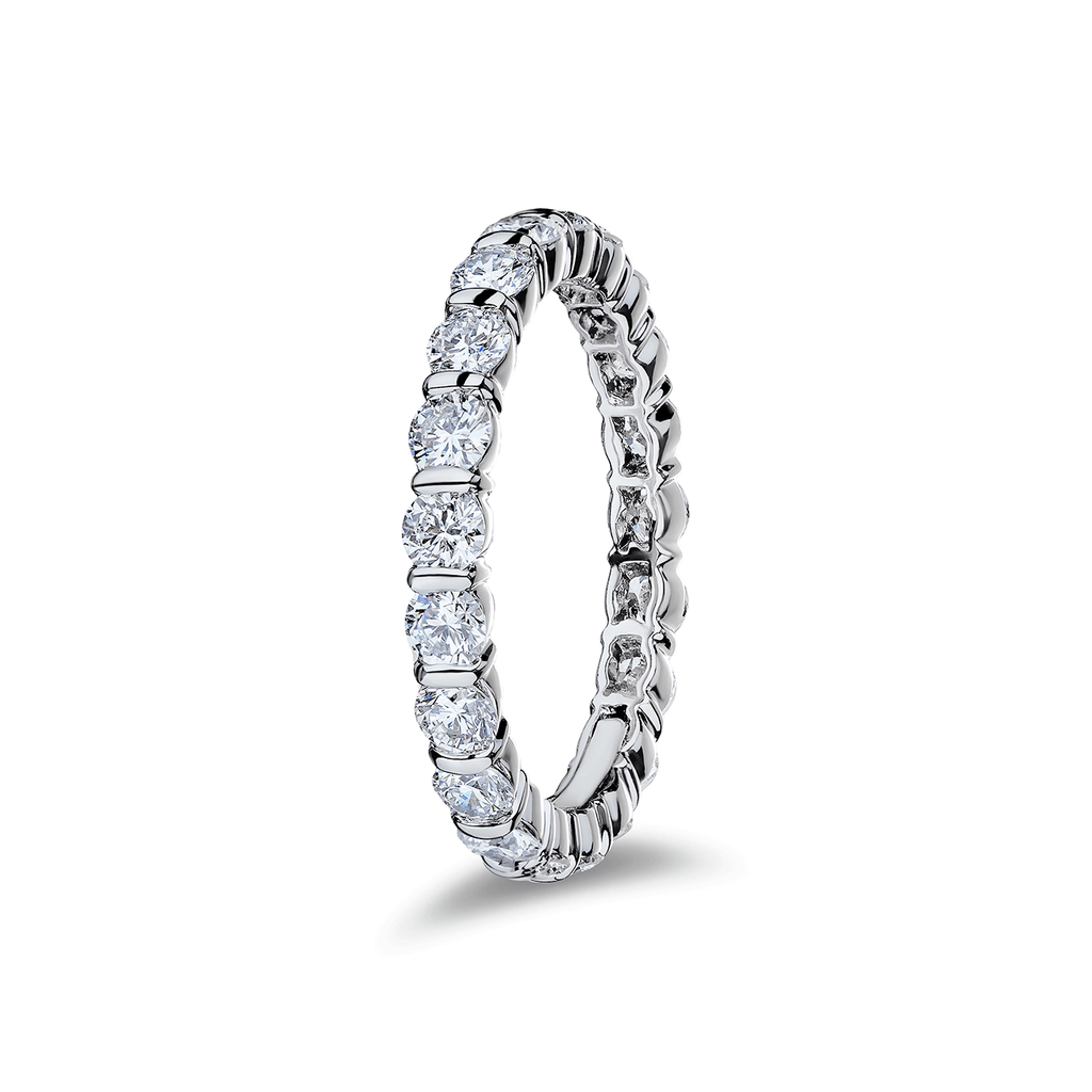 Platinum and 1.87 Total Weight Diamond Eternity Band