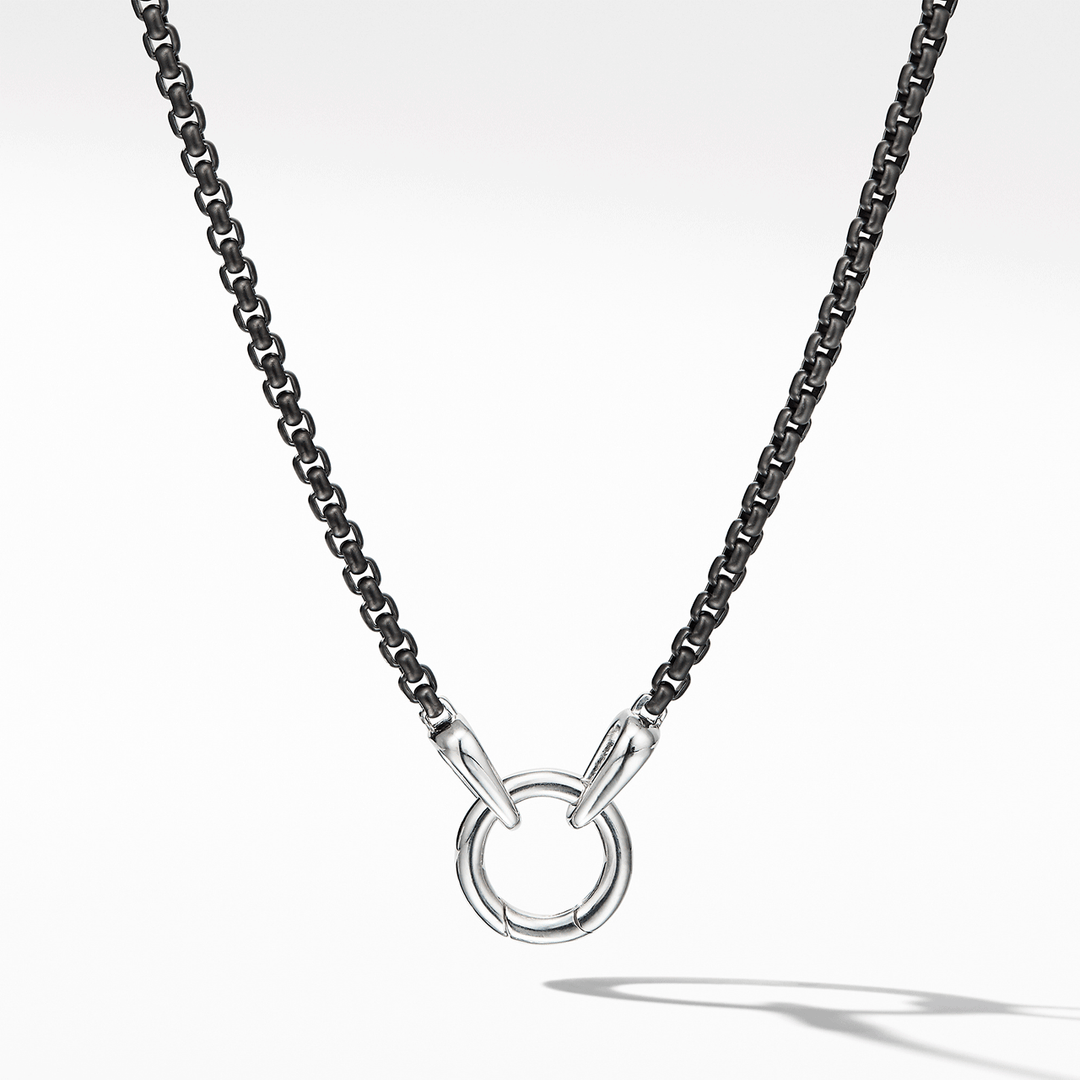 David Yurman Smooth Amulet Box Chain Necklace