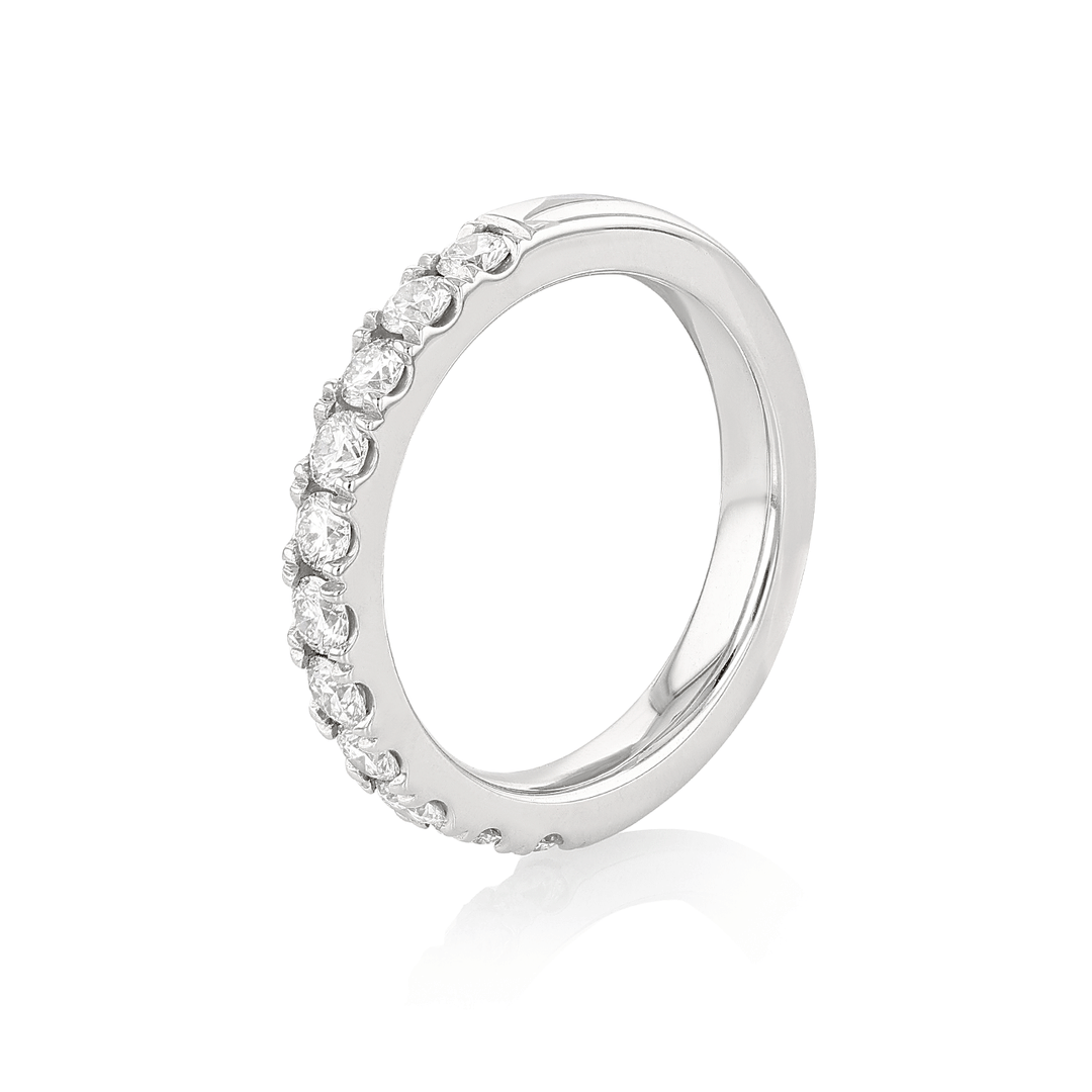 Hamilton Lisette Collection Platinum and 0.75 Total Weight Diamond Half Way Band