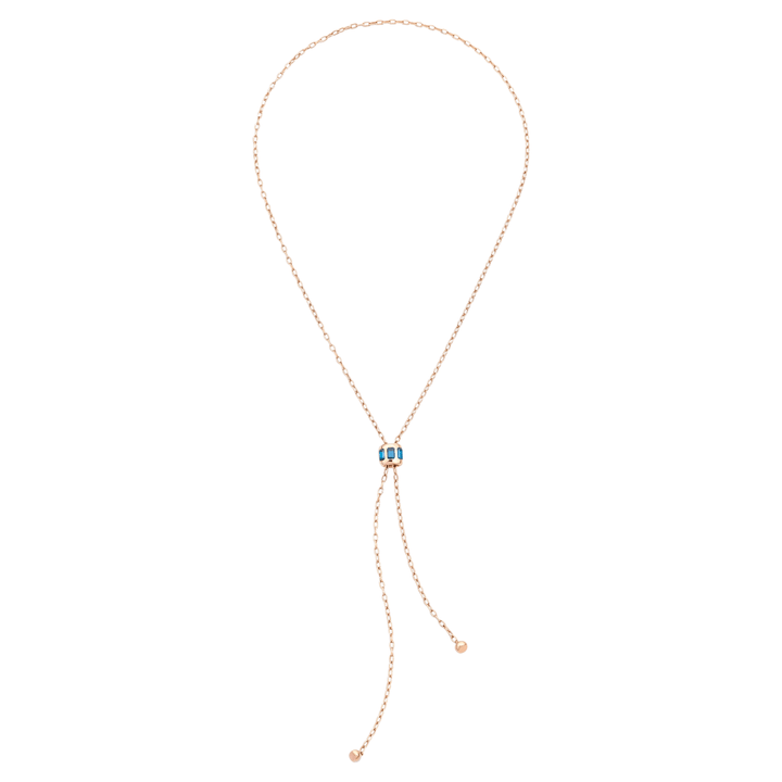 Pomellato Iconica 18k Rose Gold and London Blue Topaz Necklace