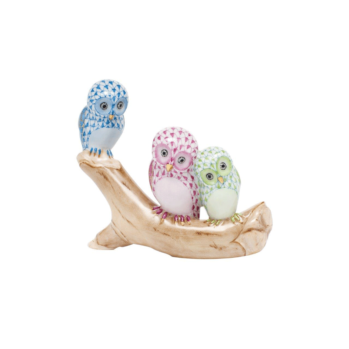 Herend Owls on Branch