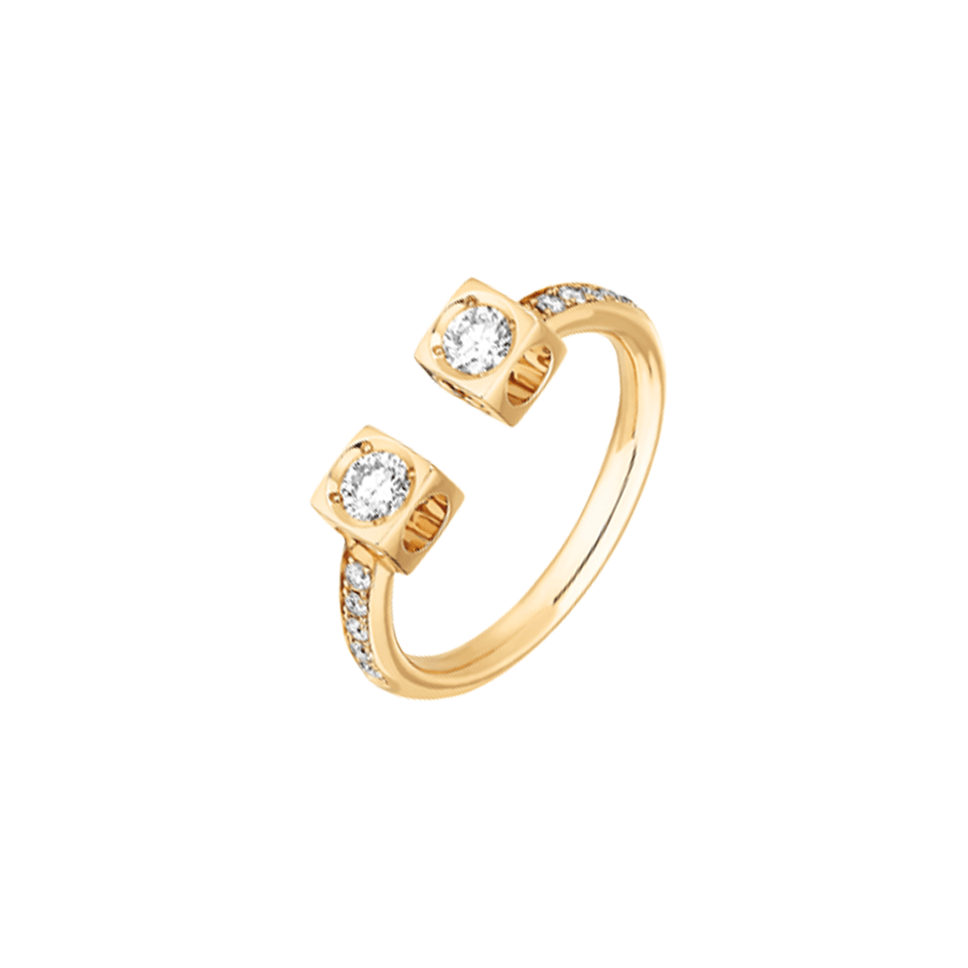 Dinh Van Le Cube Diamant 18k Yellow Gold and Diamond Ring