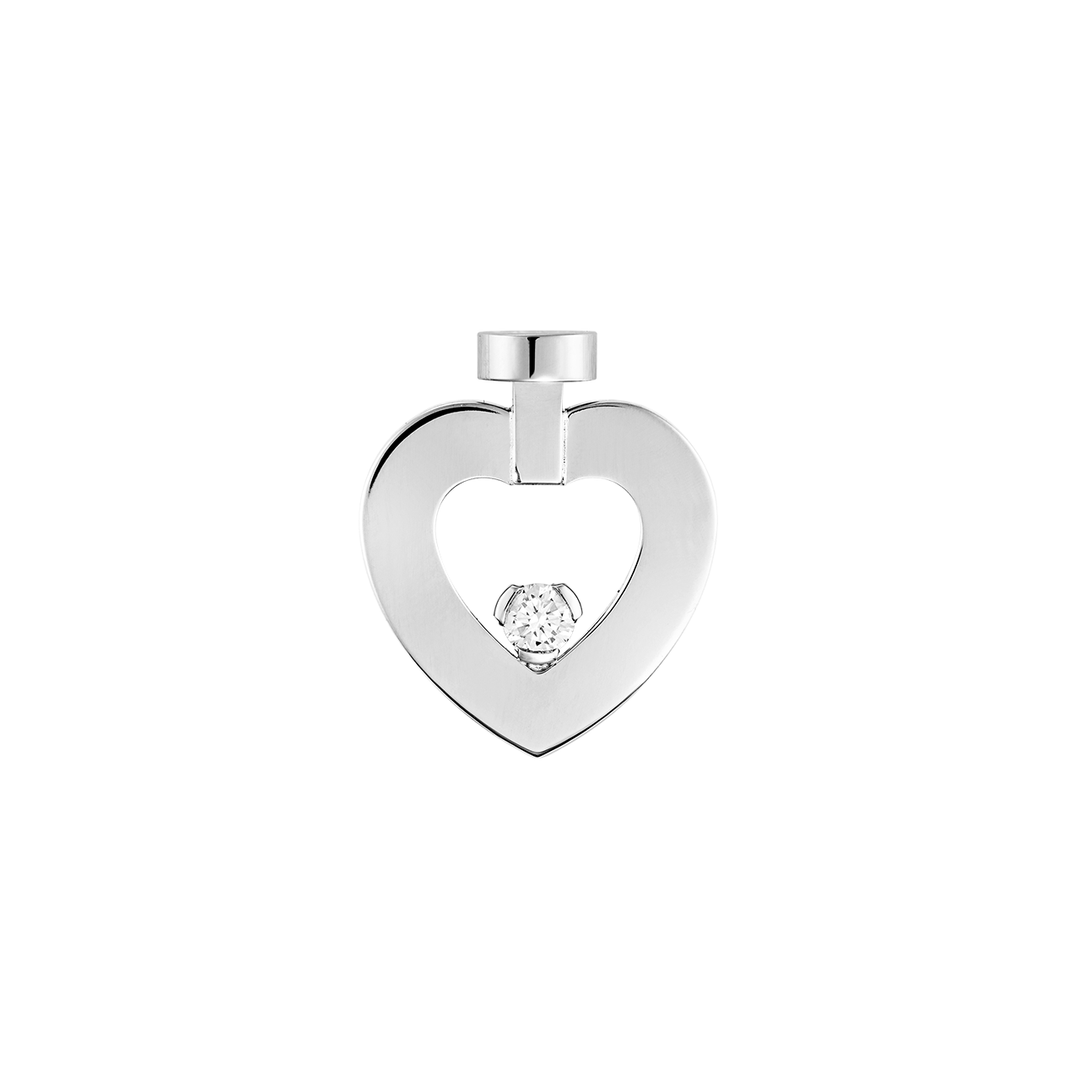 Fred Pretty Woman 18k White Gold and Diamond Heart Stud Pair, Exclusively at Hamilton Jewelers