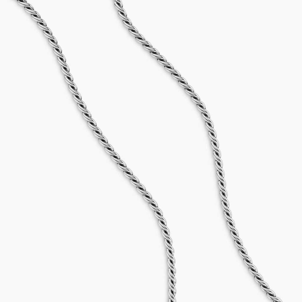 David Yurman Sculpted Cable Chain Necklace Sterling Silver 22 Inch