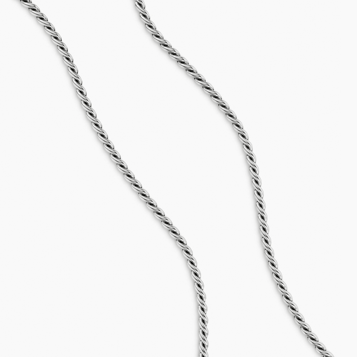 David Yurman Sculpted Cable Chain Necklace Sterling Silver 22 Inch