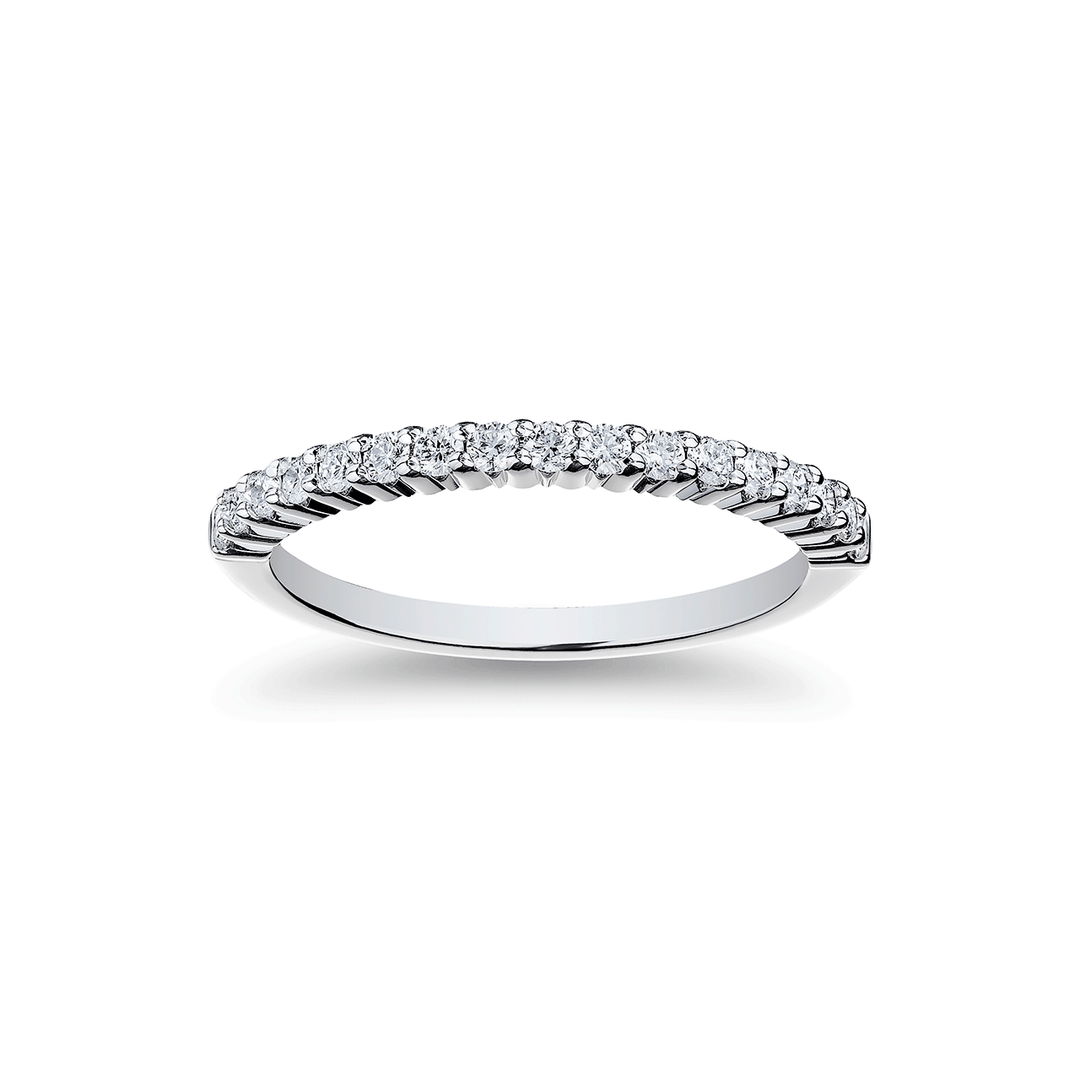 18k White Gold and 0.34 Total Weight Diamond Band