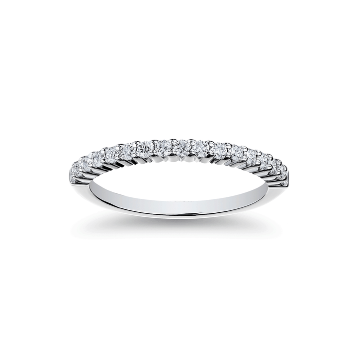 18k White Gold and 0.34 Total Weight Diamond Band