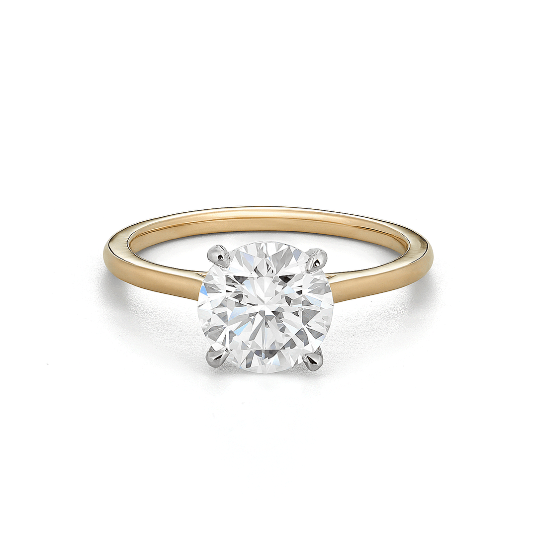 18k Yellow Gold Classic Engagement Ring Mounting