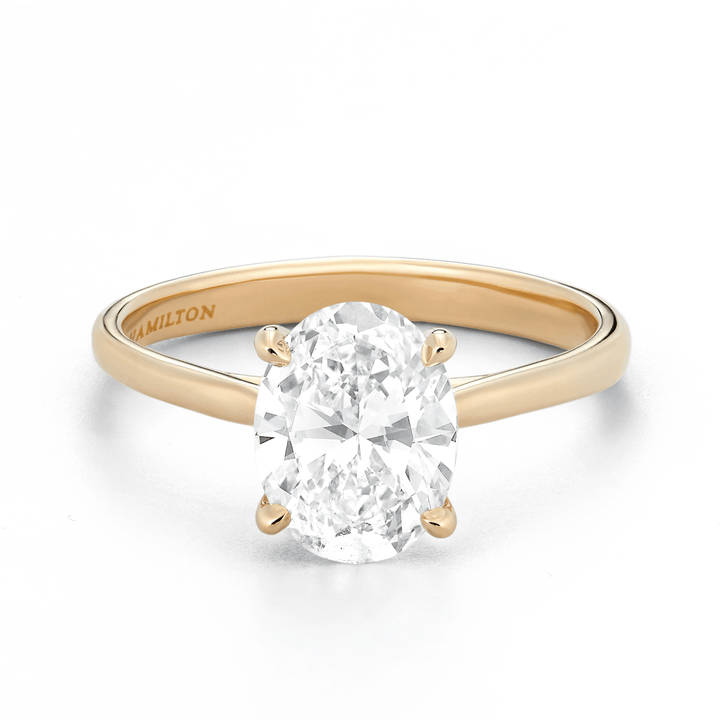 18k Yellow Gold Classic Solitaire Engagement Mounting Ring