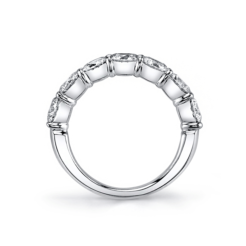 Platinum and 1.72 Total Weight Diamond Seven Stone Band