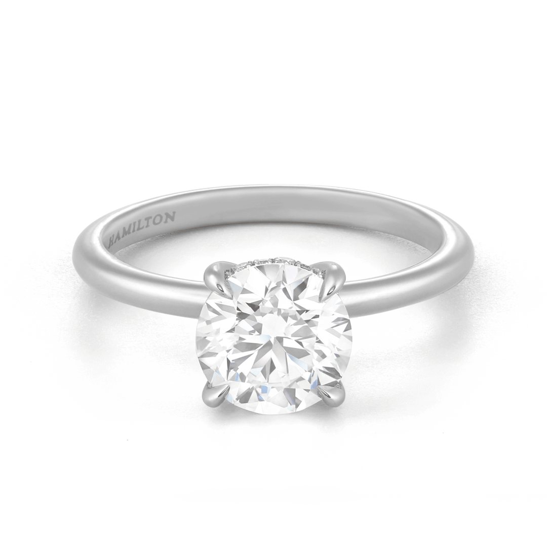 The Hamilton Silhouette Platinum and 1.70 Total Weight Diamond Engagement Ring