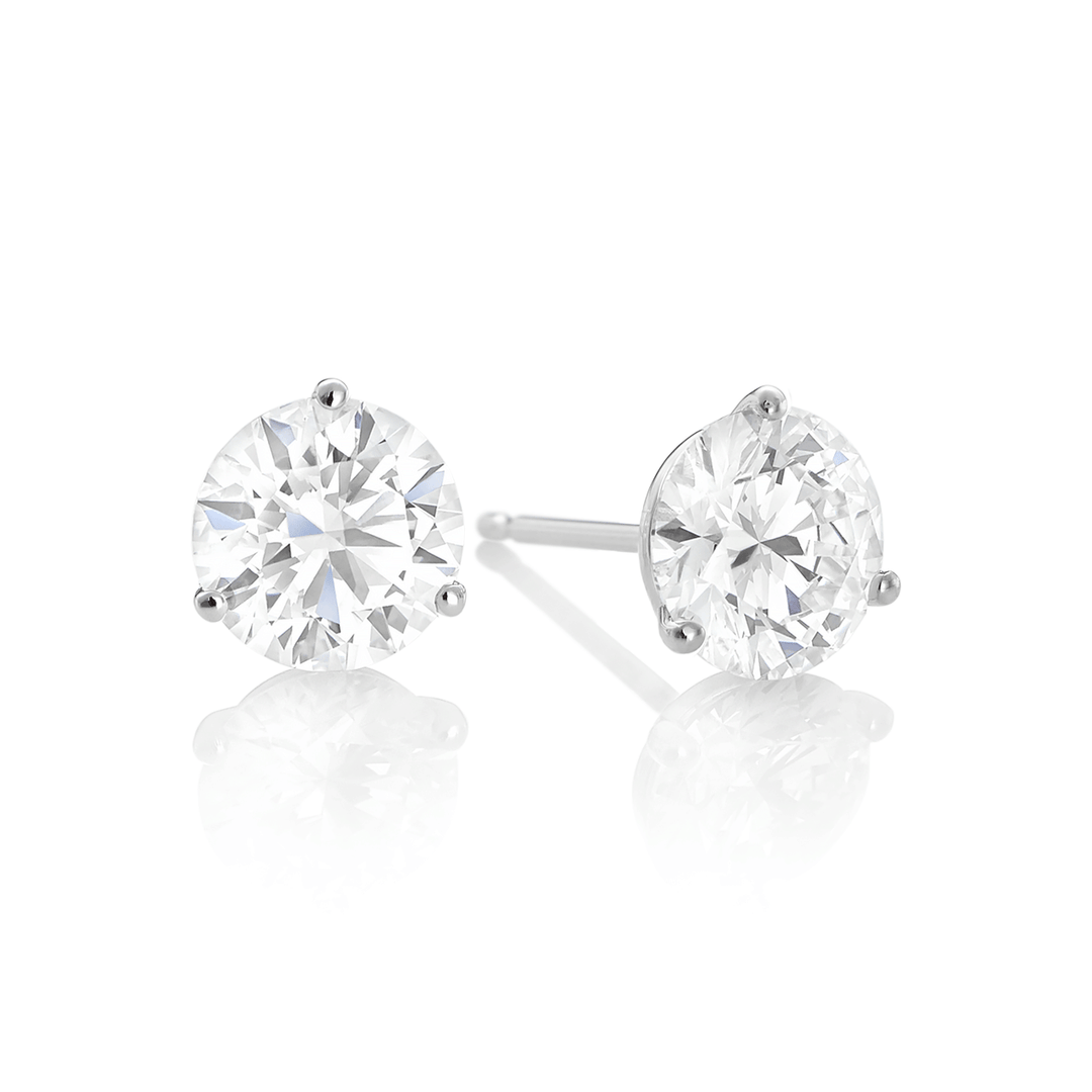 Select 14k Gold and 4.00 Total Weight Diamond Studs