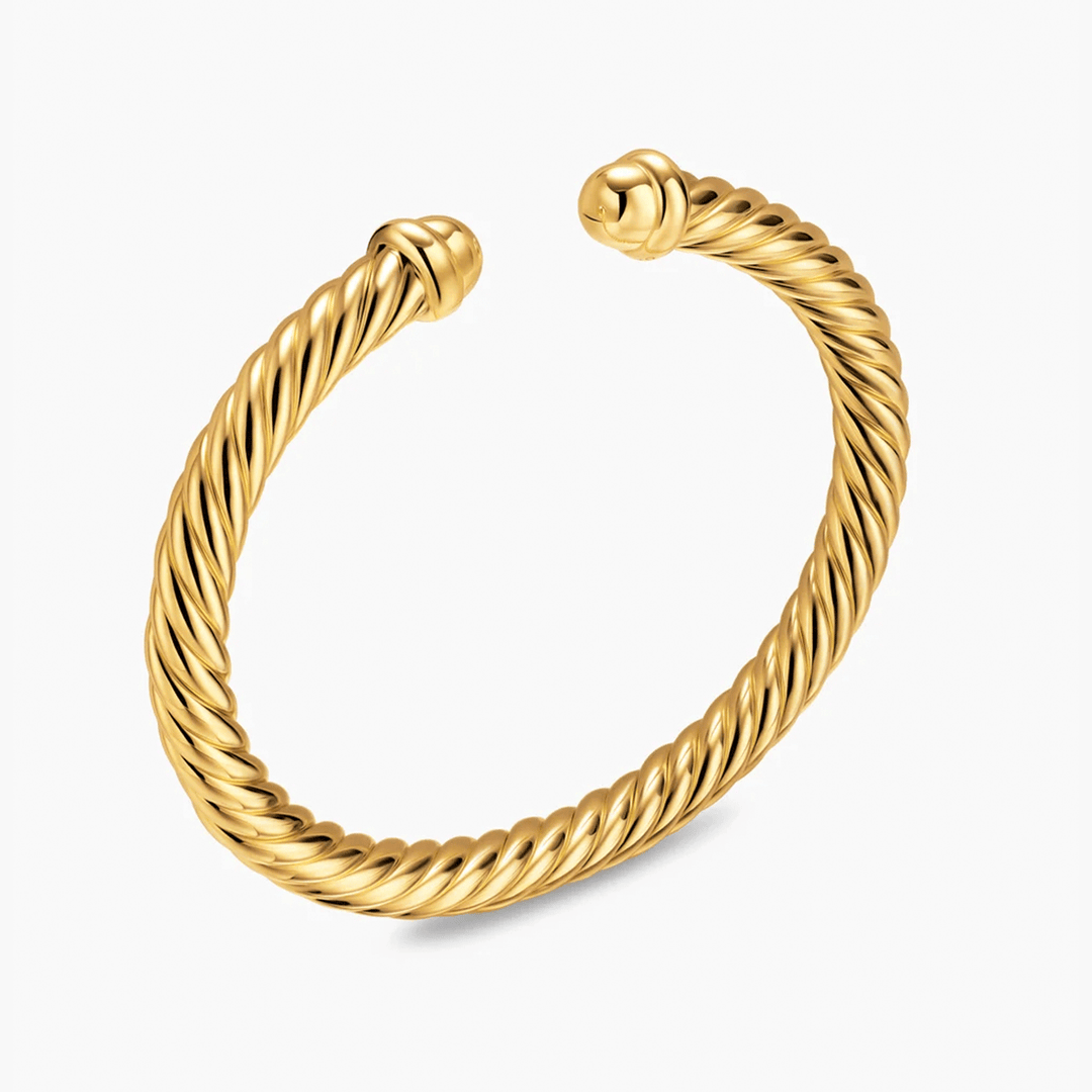 David Yurman Cablespira Flex Bracelet 18k Yellow Gold, 6mm