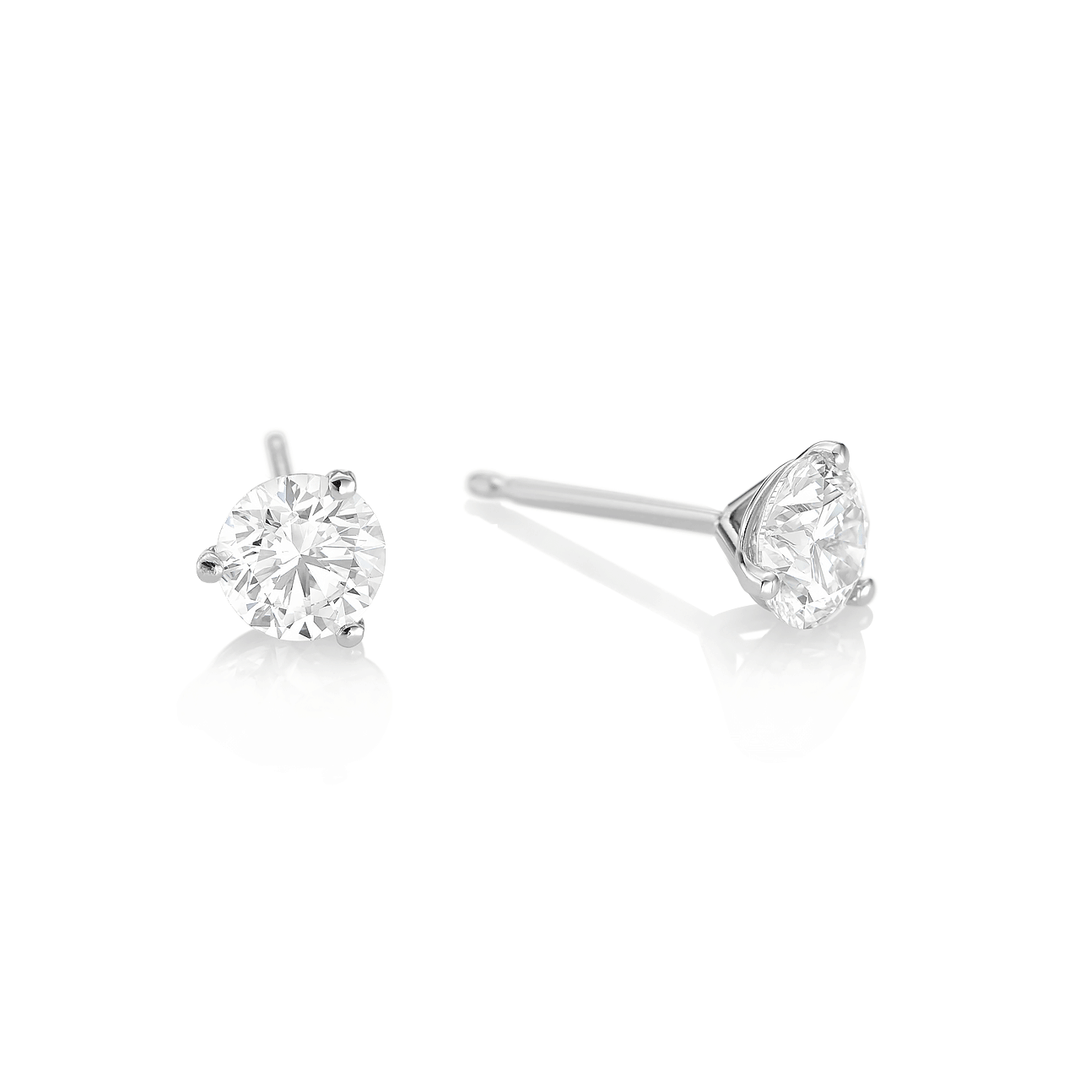 Hamilton Classic Collection 18k Gold and 1.50 Total Weight Diamond Studs