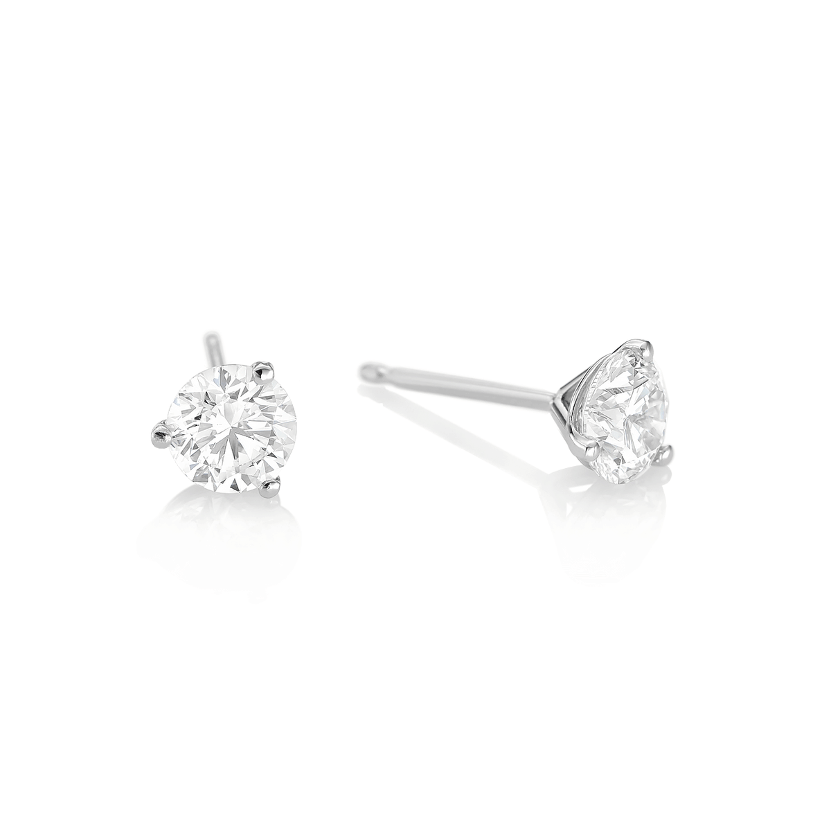 Hamilton Classic Collection 18k Gold and 1.50 Total Weight Diamond Studs