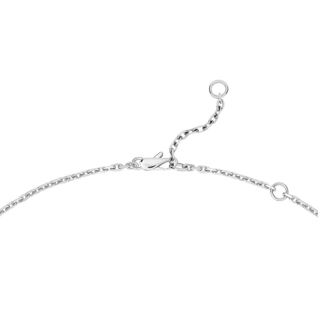 FRED Force 10 Large Model 18K White Gold Paved Diamonds Necklace