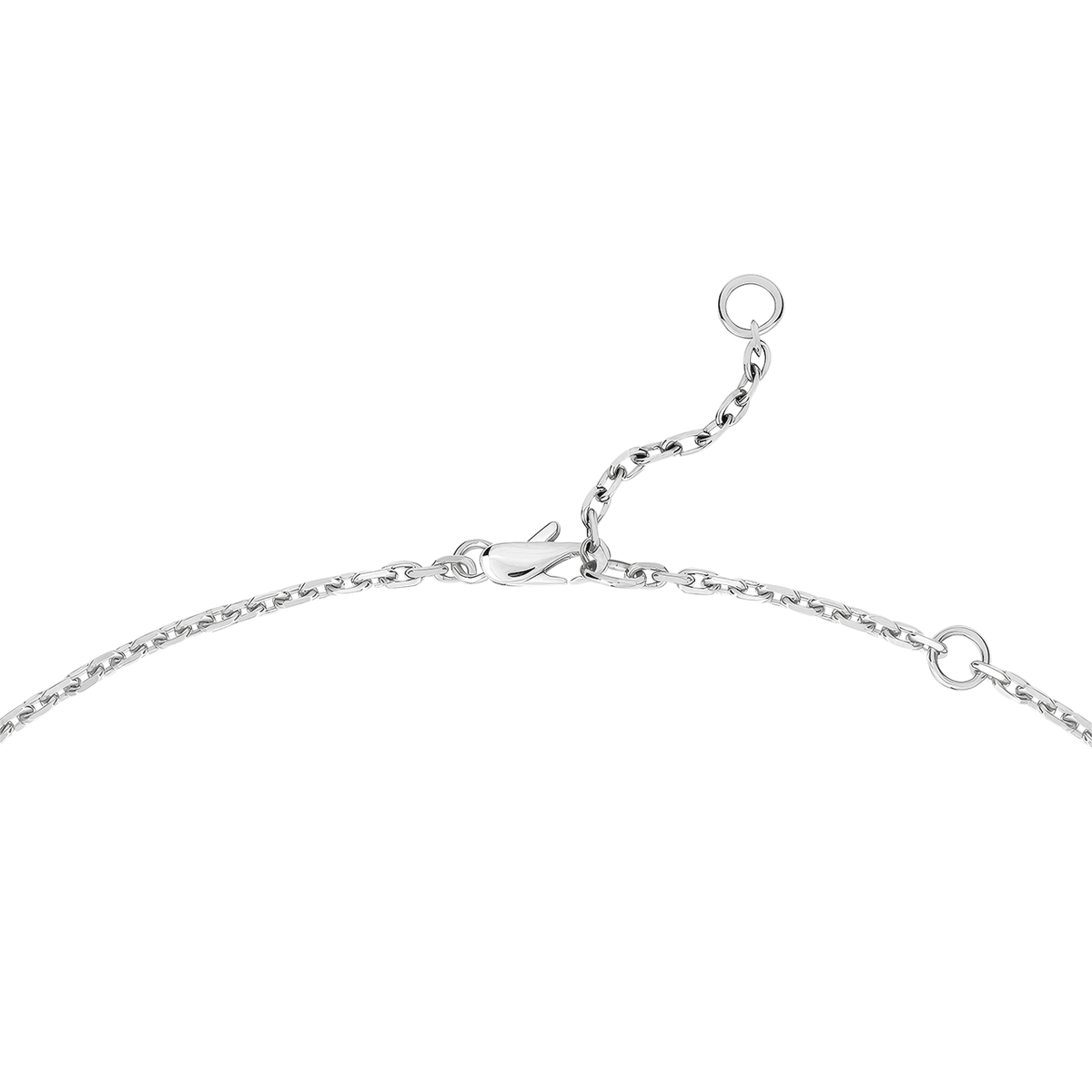 FRED Force 10 Large Model 18K White Gold Paved Diamonds Necklace