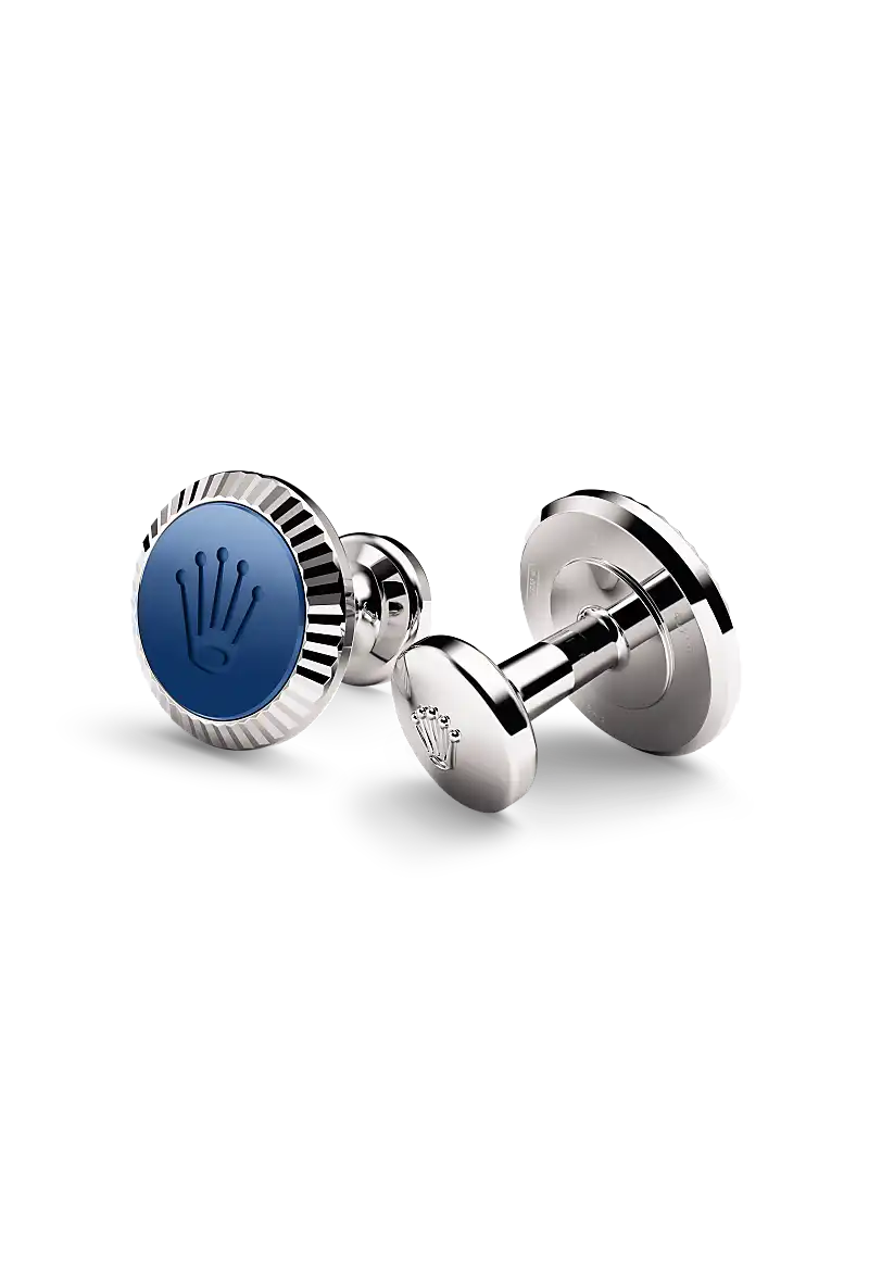 Rolex Cufflinks in White gold and ceramic