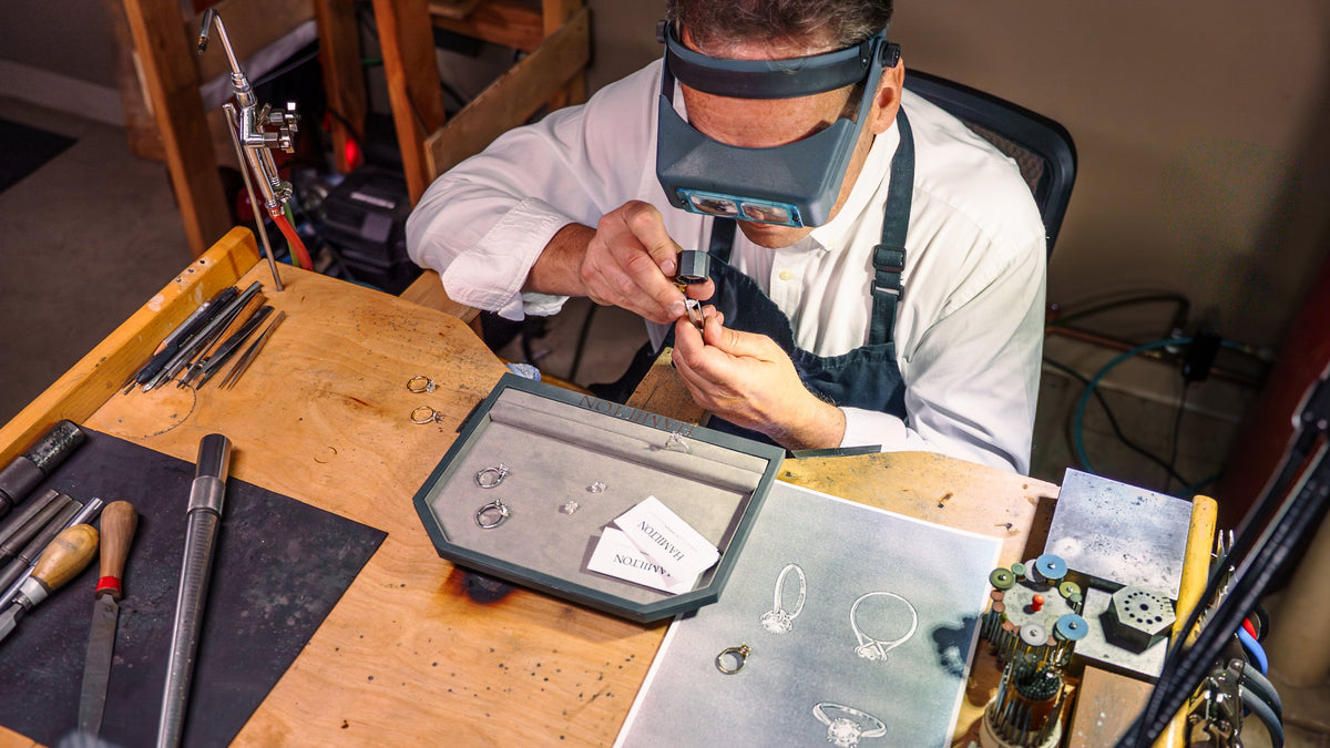 Hamilton bench jeweler working at the workshop bench
