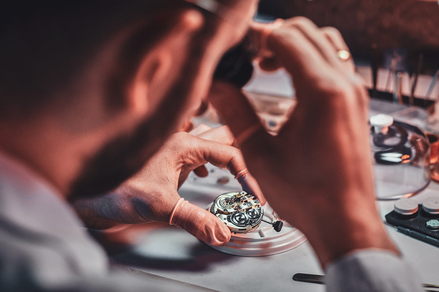 A Hamilton watchmaker at the bench
